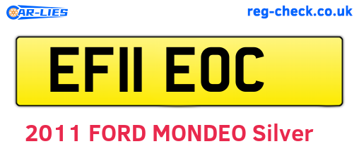 EF11EOC are the vehicle registration plates.