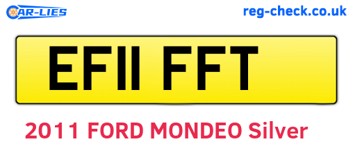 EF11FFT are the vehicle registration plates.