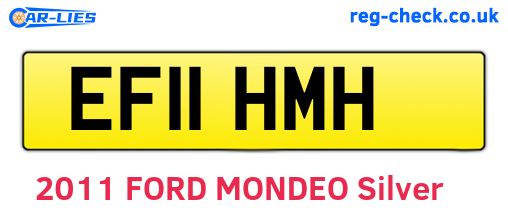 EF11HMH are the vehicle registration plates.
