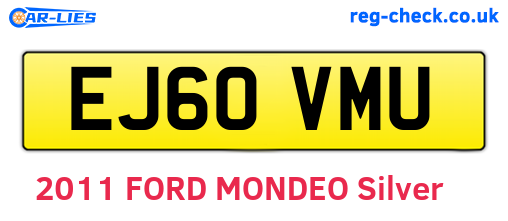 EJ60VMU are the vehicle registration plates.