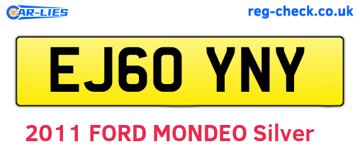 EJ60YNY are the vehicle registration plates.