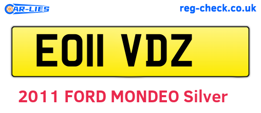 EO11VDZ are the vehicle registration plates.