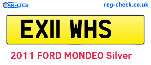 EX11WHS are the vehicle registration plates.