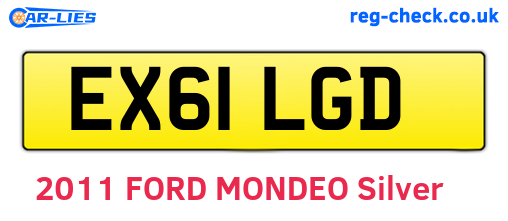 EX61LGD are the vehicle registration plates.