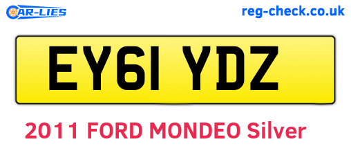 EY61YDZ are the vehicle registration plates.
