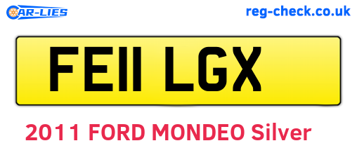 FE11LGX are the vehicle registration plates.