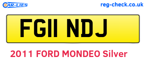 FG11NDJ are the vehicle registration plates.