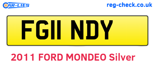 FG11NDY are the vehicle registration plates.