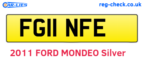 FG11NFE are the vehicle registration plates.