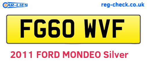 FG60WVF are the vehicle registration plates.