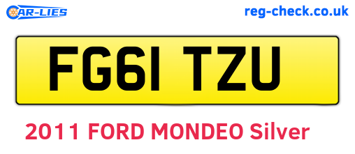 FG61TZU are the vehicle registration plates.