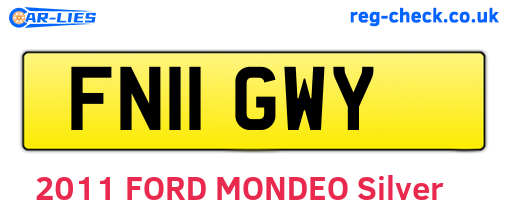 FN11GWY are the vehicle registration plates.