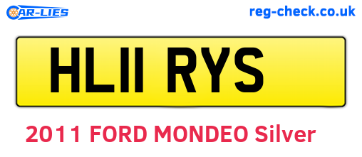 HL11RYS are the vehicle registration plates.