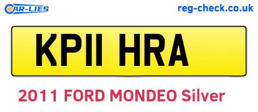 KP11HRA are the vehicle registration plates.