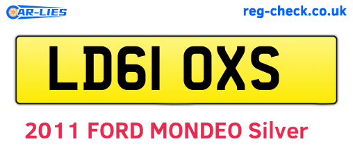 LD61OXS are the vehicle registration plates.