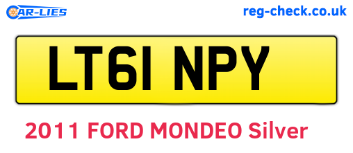 LT61NPY are the vehicle registration plates.