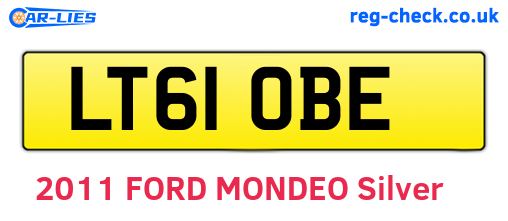 LT61OBE are the vehicle registration plates.