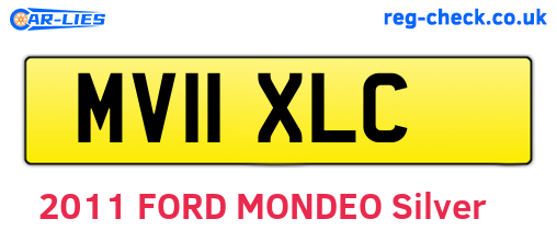 MV11XLC are the vehicle registration plates.