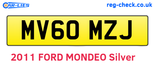 MV60MZJ are the vehicle registration plates.