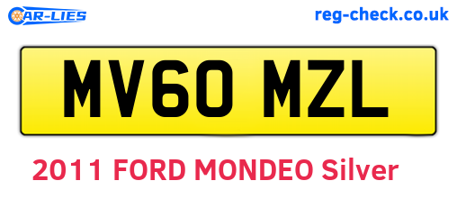 MV60MZL are the vehicle registration plates.