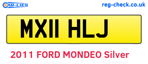 MX11HLJ are the vehicle registration plates.