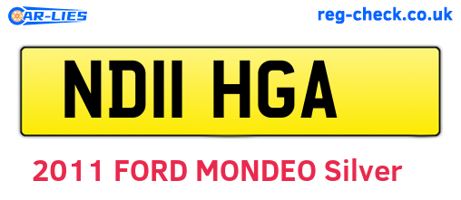 ND11HGA are the vehicle registration plates.