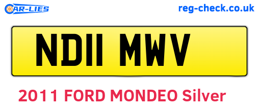 ND11MWV are the vehicle registration plates.