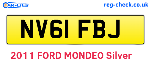 NV61FBJ are the vehicle registration plates.