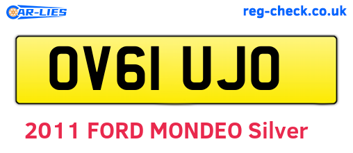 OV61UJO are the vehicle registration plates.