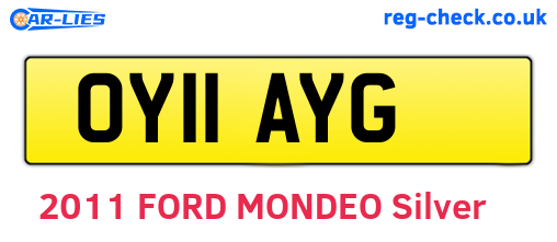 OY11AYG are the vehicle registration plates.