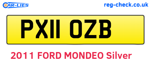 PX11OZB are the vehicle registration plates.