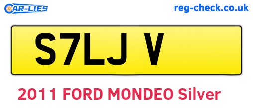 S7LJV are the vehicle registration plates.