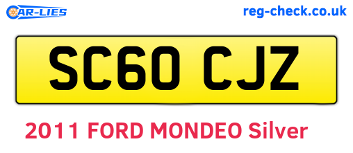 SC60CJZ are the vehicle registration plates.
