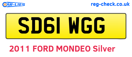 SD61WGG are the vehicle registration plates.