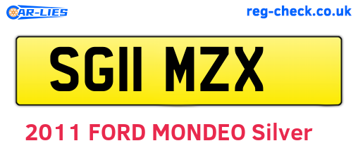 SG11MZX are the vehicle registration plates.