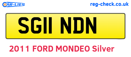 SG11NDN are the vehicle registration plates.