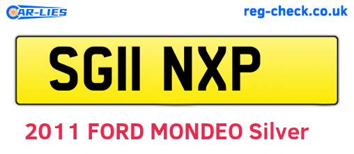 SG11NXP are the vehicle registration plates.