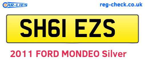 SH61EZS are the vehicle registration plates.