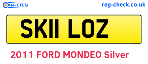 SK11LOZ are the vehicle registration plates.
