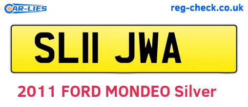 SL11JWA are the vehicle registration plates.