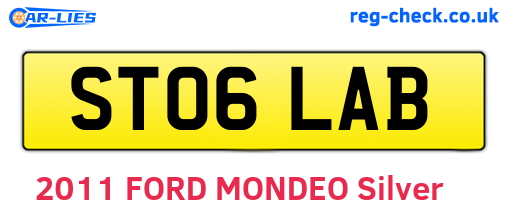 ST06LAB are the vehicle registration plates.