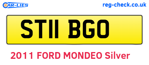 ST11BGO are the vehicle registration plates.