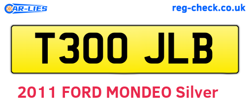 T300JLB are the vehicle registration plates.
