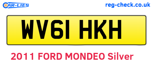 WV61HKH are the vehicle registration plates.