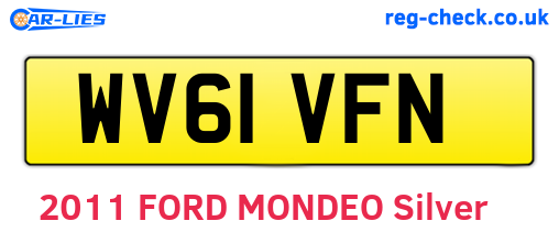 WV61VFN are the vehicle registration plates.