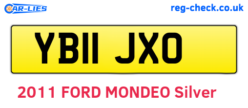YB11JXO are the vehicle registration plates.