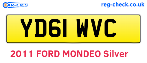 YD61WVC are the vehicle registration plates.