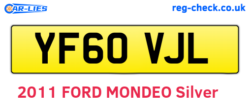 YF60VJL are the vehicle registration plates.