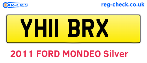 YH11BRX are the vehicle registration plates.