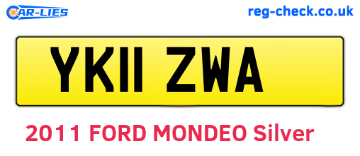YK11ZWA are the vehicle registration plates.